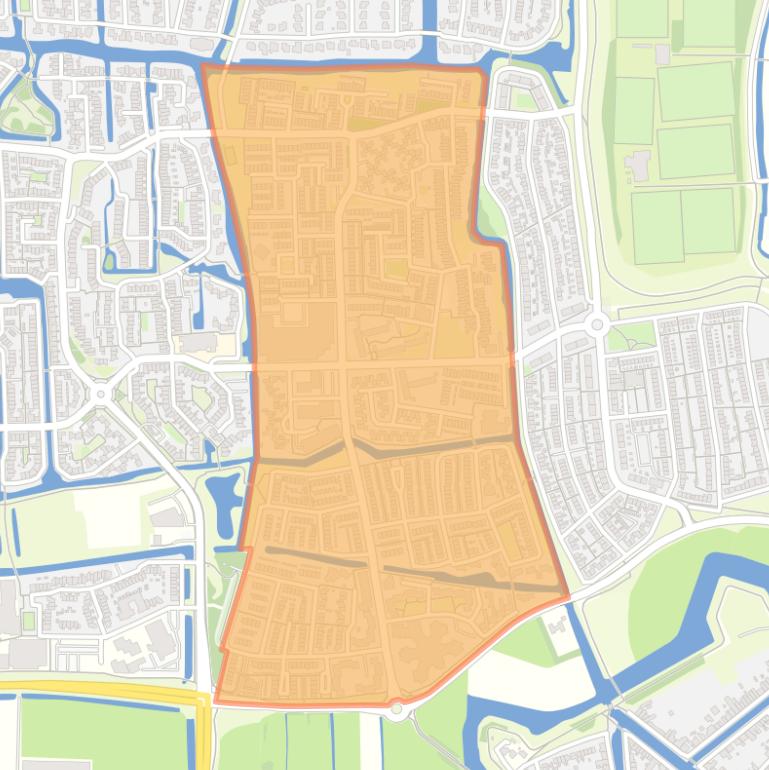 Kaart van de buurt Oude Gouw.