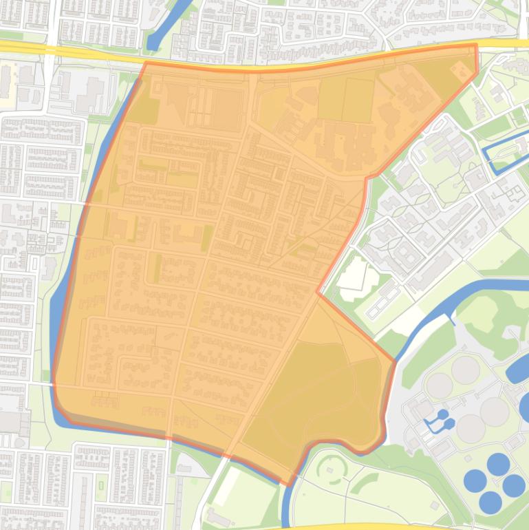 Kaart van de buurt Oude Gracht-Oost.