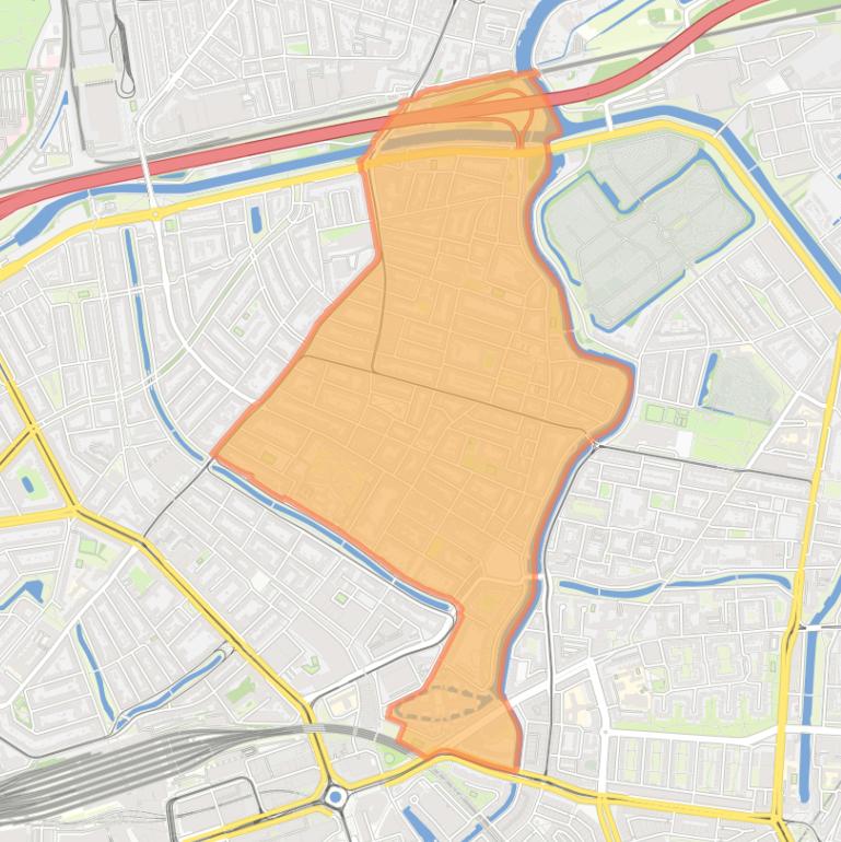 Kaart van de buurt Oude Noorden.