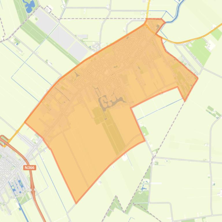 Kaart van de buurt Oude Pekela.