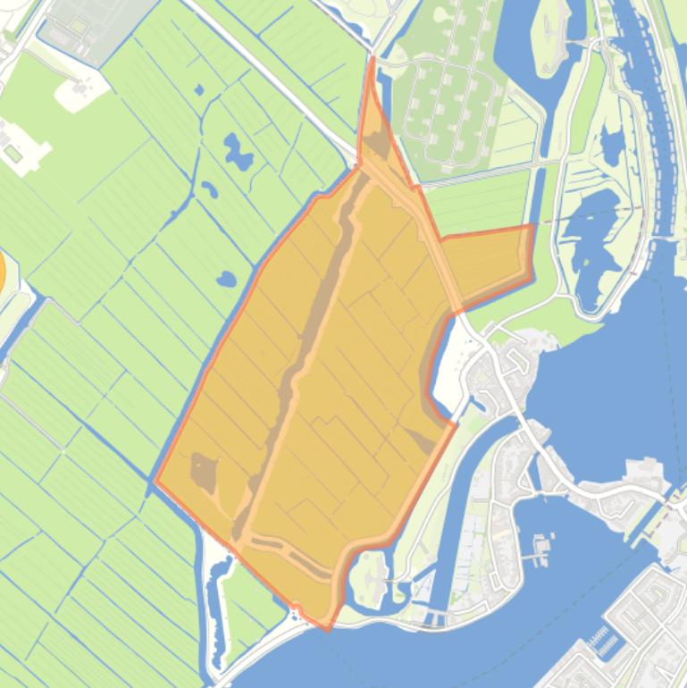 Kaart van de buurt Oude Spaarndammerpolder.