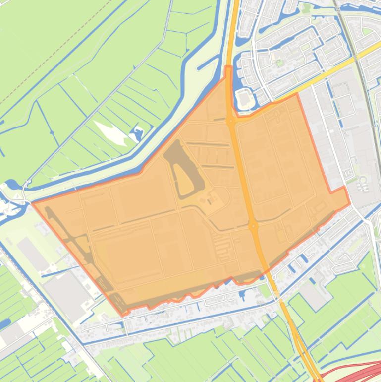 Kaart van de buurt Oudeland.