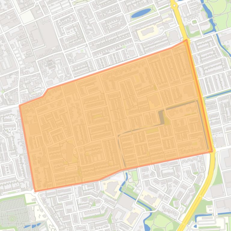 Kaart van de buurt Oudeland.