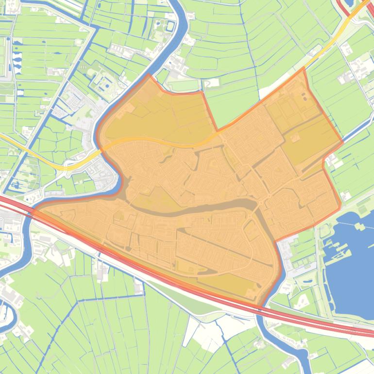 Kaart van de buurt Ouderkerk aan de Amstel.