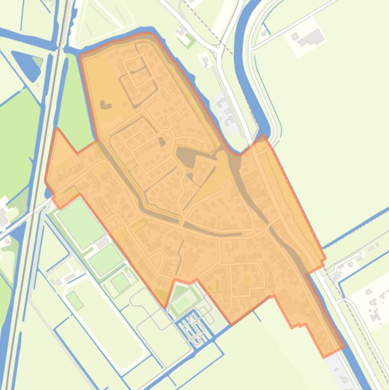 Kaart van de buurt Oudesluis (woonkern).