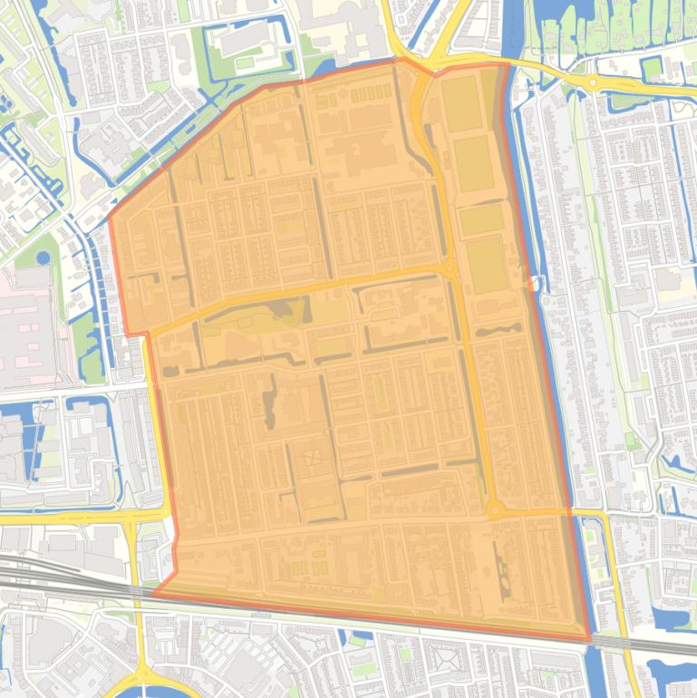Kaart van de buurt Ouwe Gouwe.