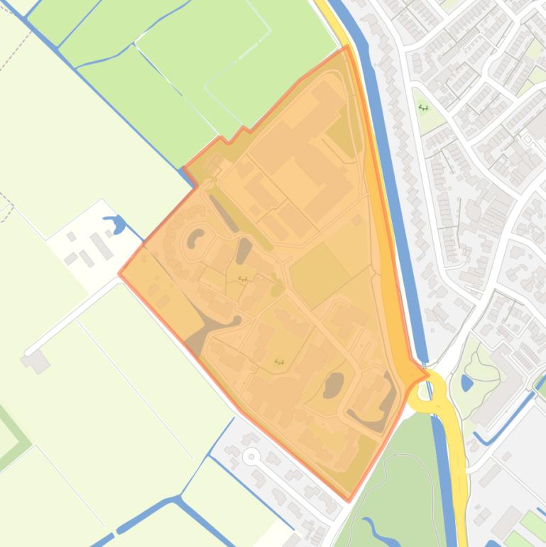 Kaart van de buurt Over de Brug.