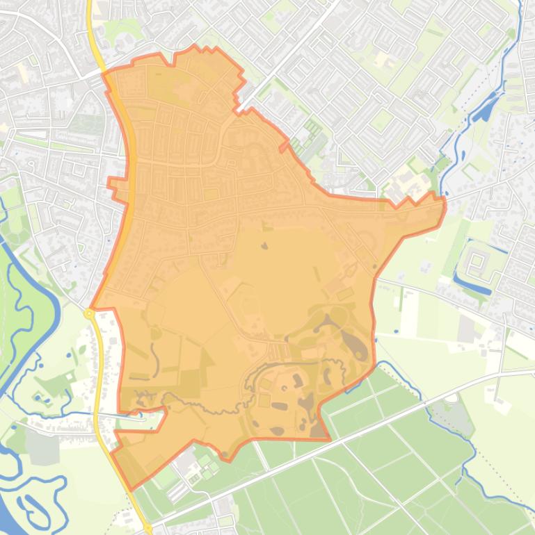 Kaart van de buurt Overakker.