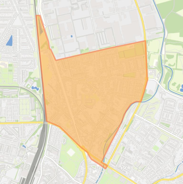 Kaart van de buurt Overhoven.