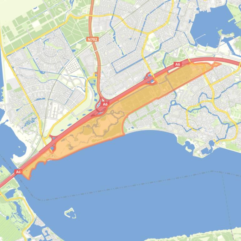 Kaart van de buurt Overig Almere Haven West.