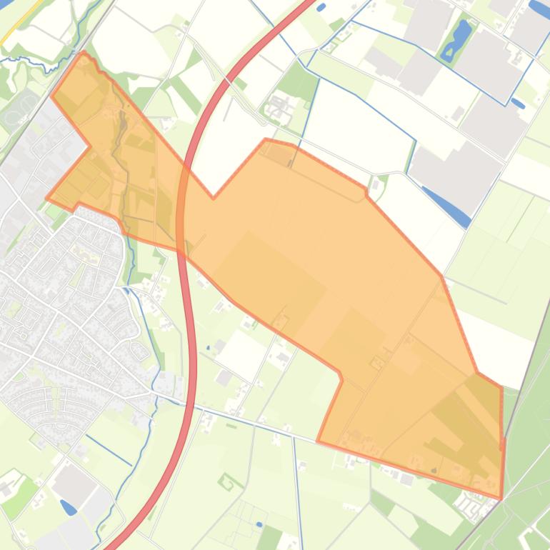 Kaart van de buurt Overige verspreide huizen.