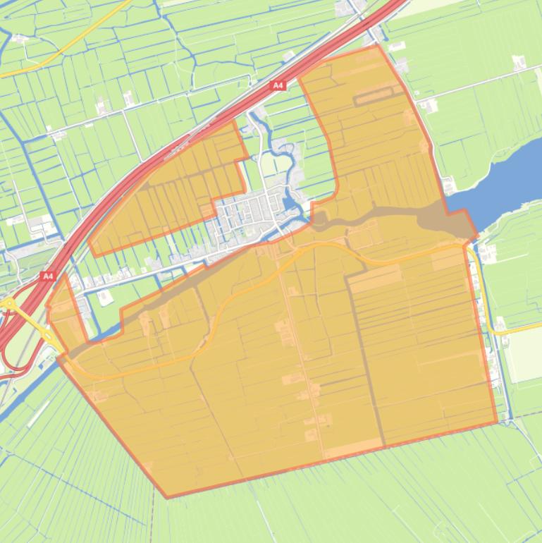 Kaart van de buurt Overige verspreide huizen.