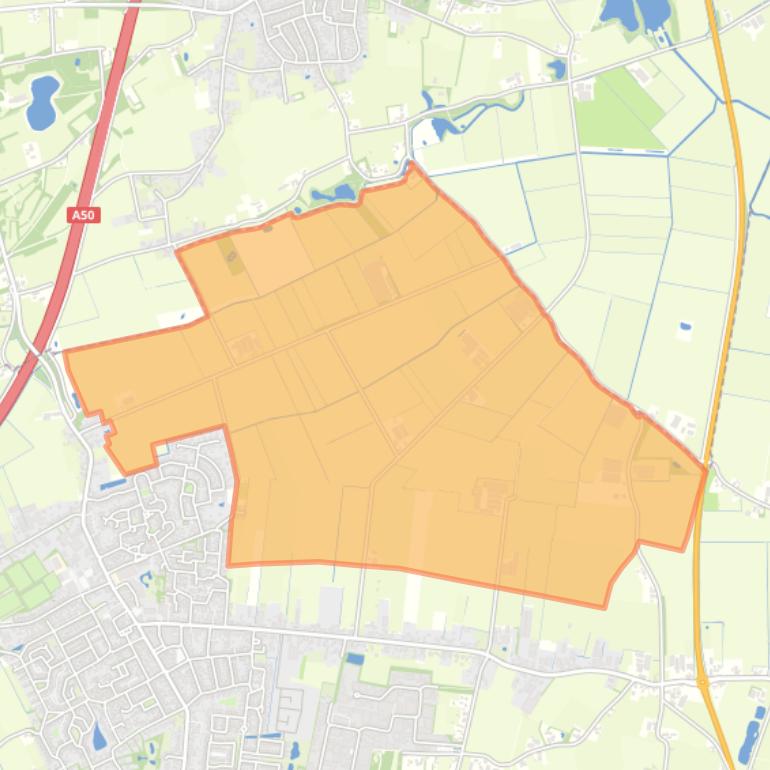 Kaart van de buurt Overige verspreide huizen Schaijk.