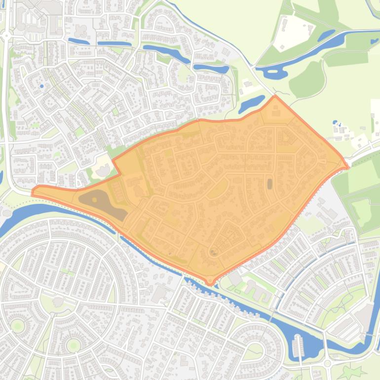 Kaart van de buurt Overkamp.