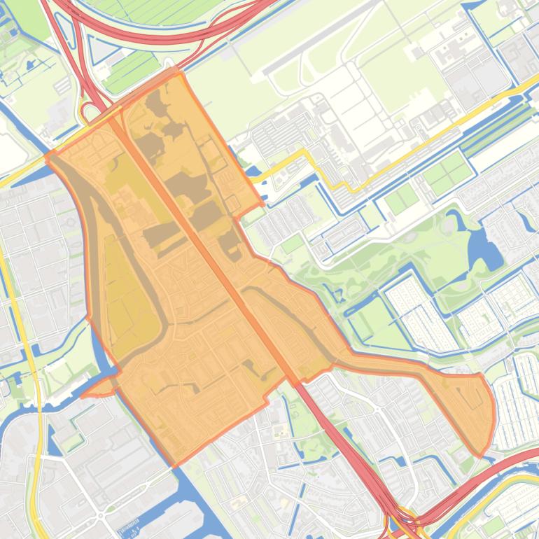 Kaart van de buurt Overschie.