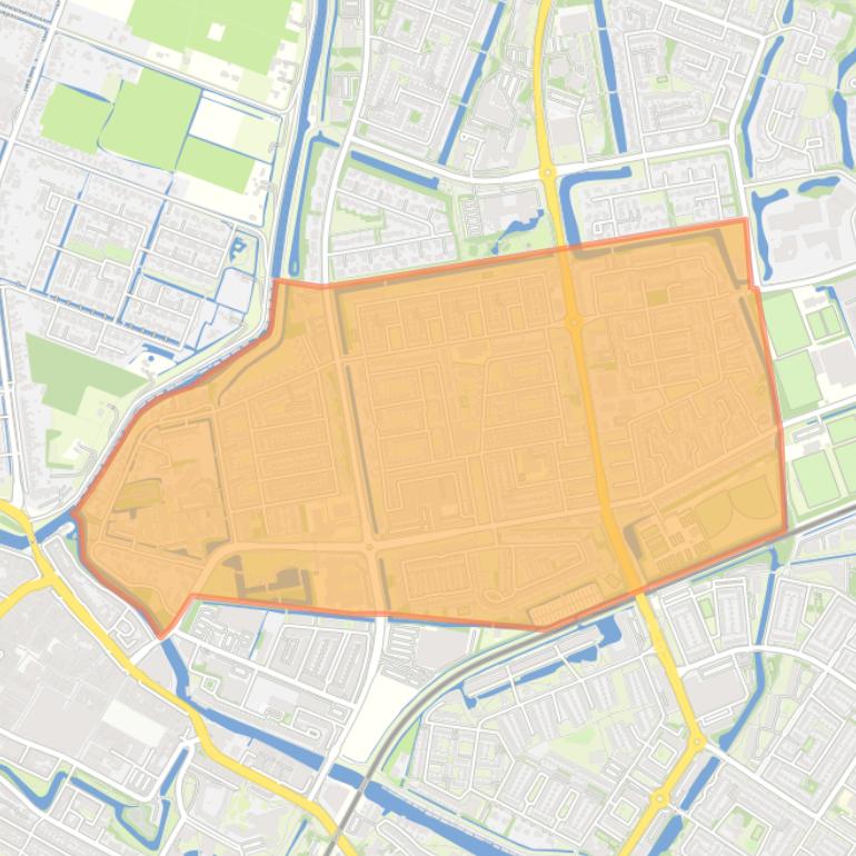 Kaart van de buurt Overwhere-Zuid.