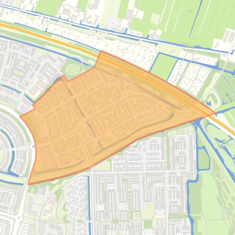 Kaart van de Paddestoelenbuurt.