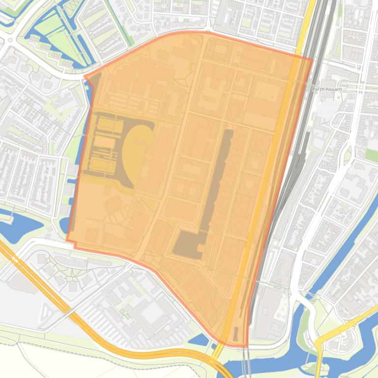 Kaart van de buurt Paleiskwartier.