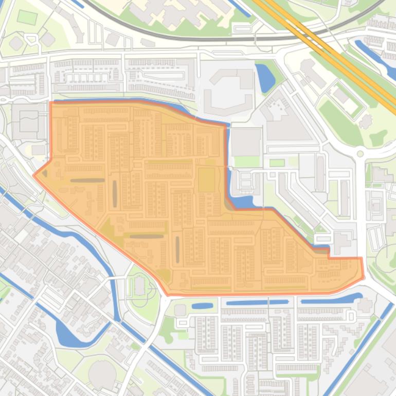 Kaart van de buurt Palenstein-Zuid.