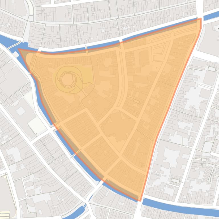 Kaart van de buurt Pancras-West.