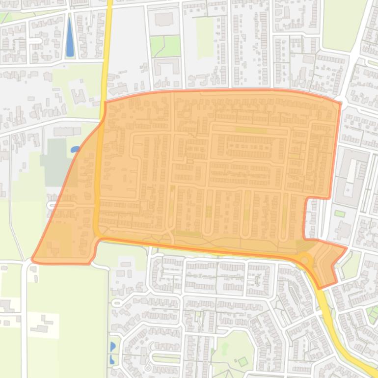 Kaart van de buurt Pannenhoef (west).