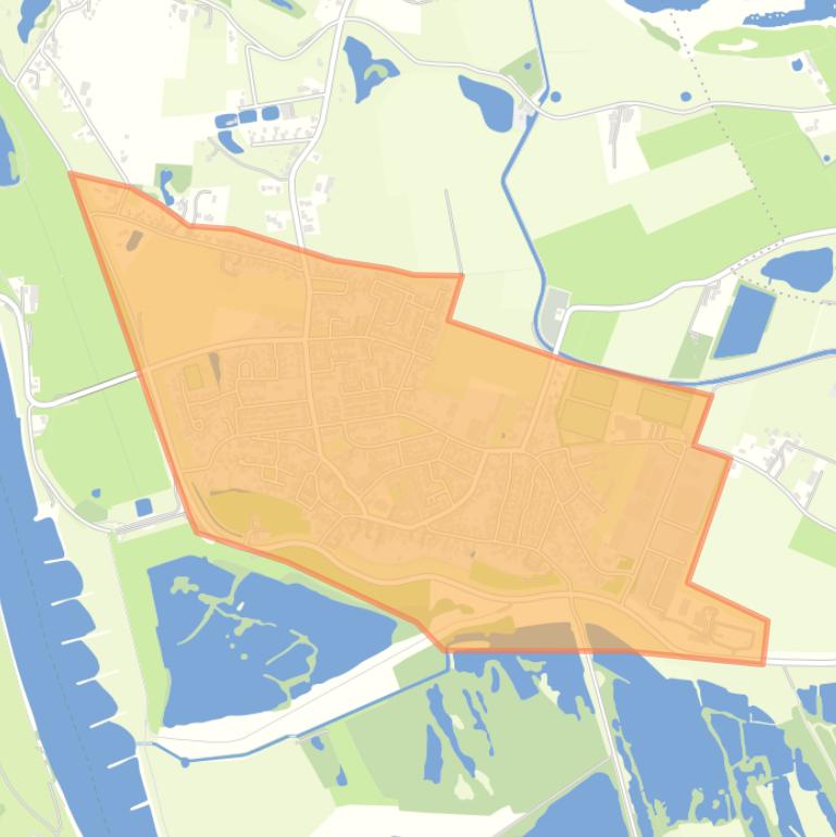 Kaart van de buurt Pannerden.