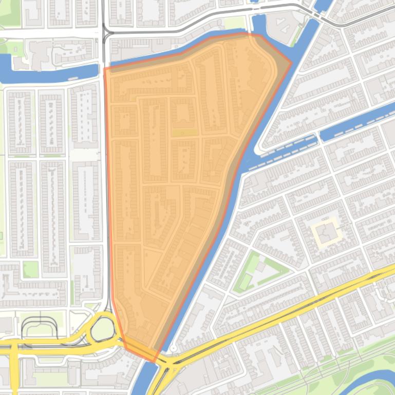 Kaart van de buurt Paramariboplein en omgeving.