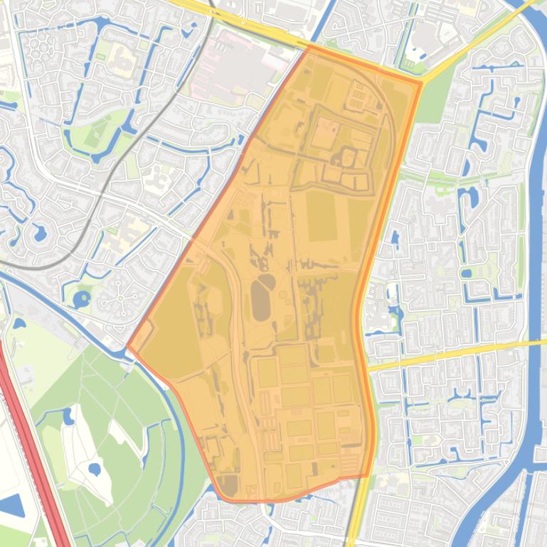 Kaart van de buurt Park Oudegein.