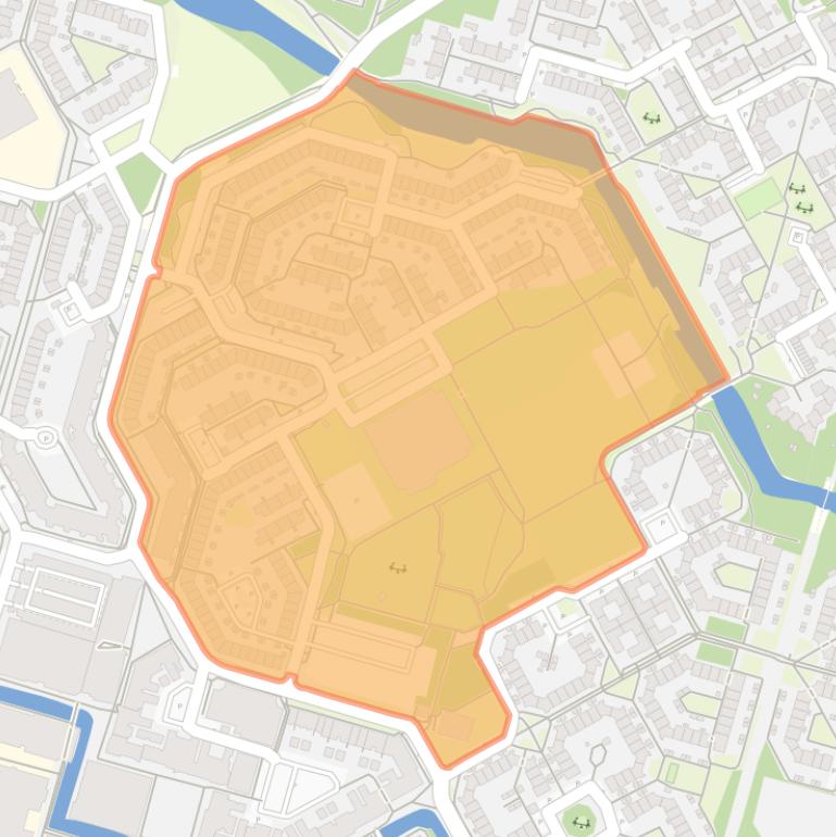 Kaart van de buurt Parkwerf en Stadswerf.