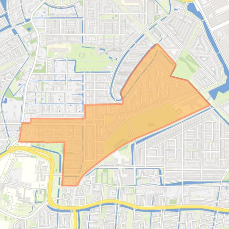 Kaart van de buurt Parkwijk-Noord.