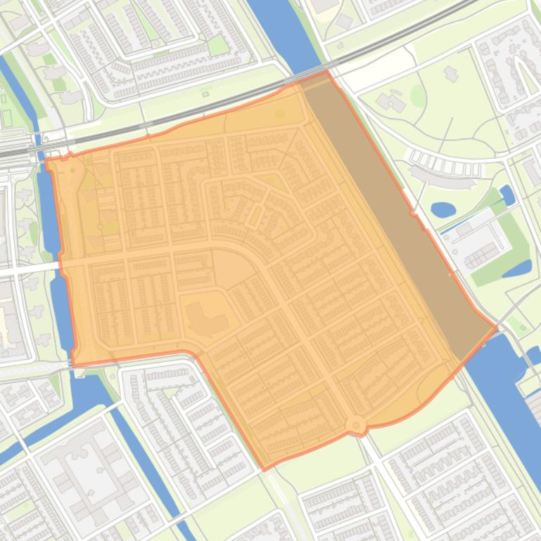 Kaart van de buurt Parkwijk Noordoost.