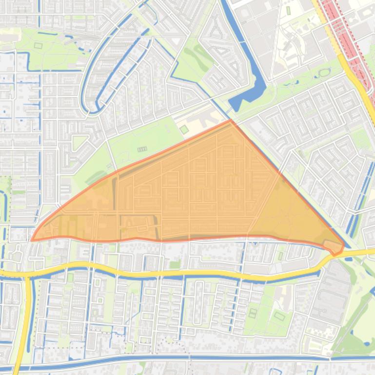 Kaart van de buurt Parkwijk-Zuid.