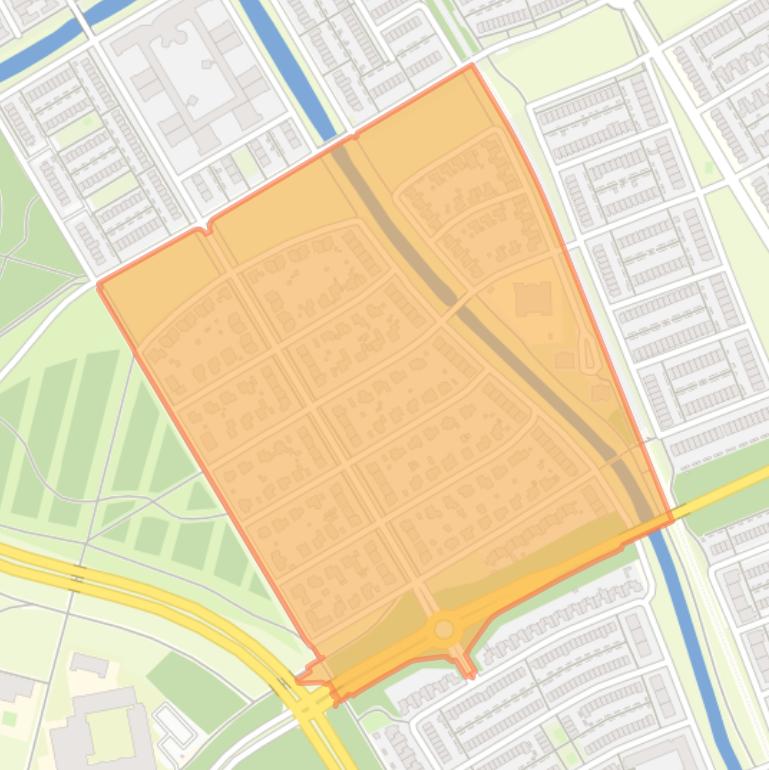 Kaart van de buurt Parkwijk Zuidwest.