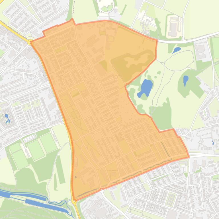Kaart van de buurt Passart.