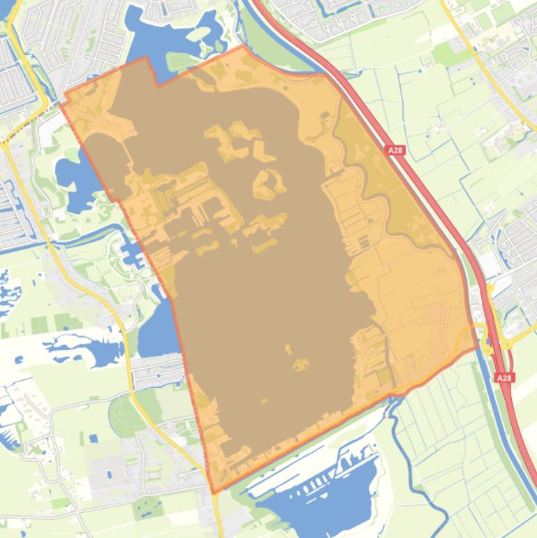 Kaart van de buurt Paterswoldsemeer.