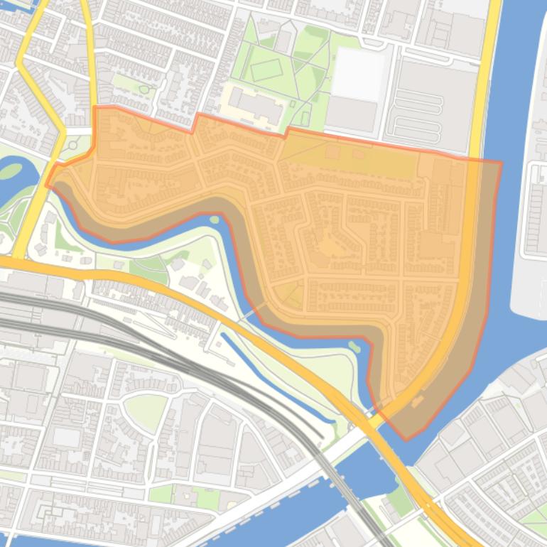 Kaart van de Patrimoniumbuurt.