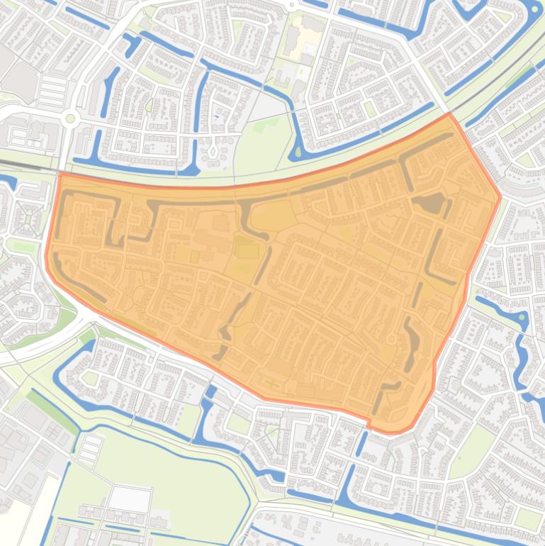 Kaart van de buurt Pearl Buck-erf en omgeving.