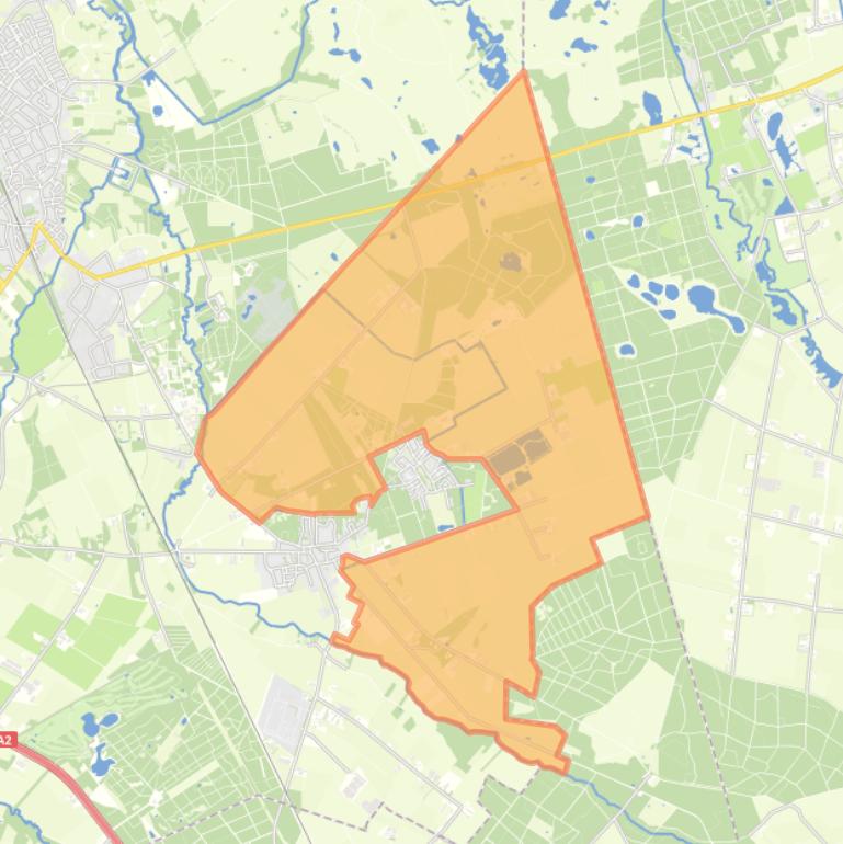 Kaart van de buurt Peelven.