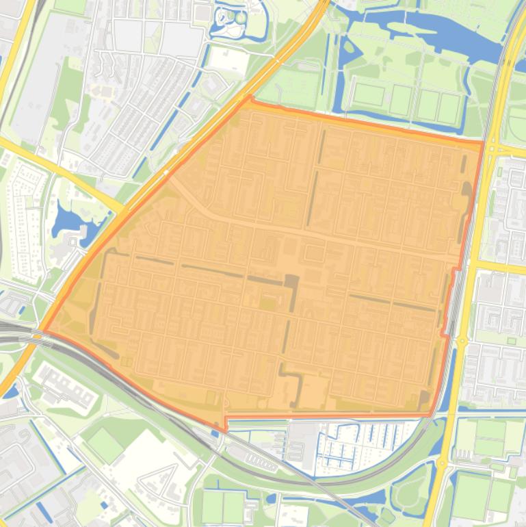 Kaart van de buurt Pendrecht.