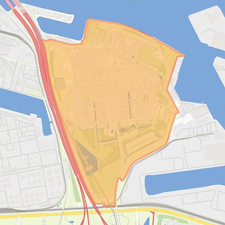 Kaart van de buurt Pernis.