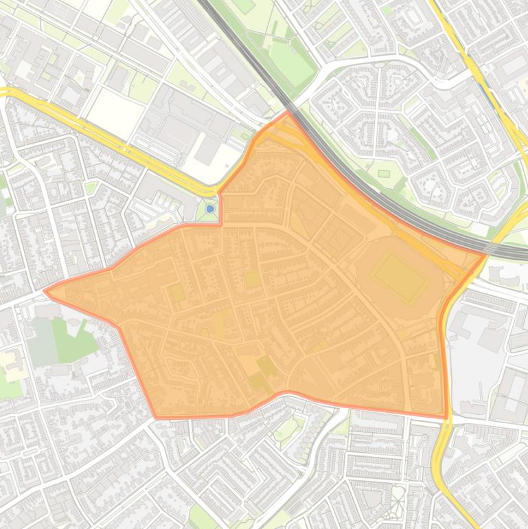 Kaart van de buurt Philipsdorp.