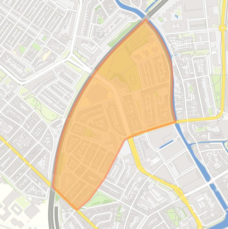 Kaart van de buurt Pijlsweerd-Noord.