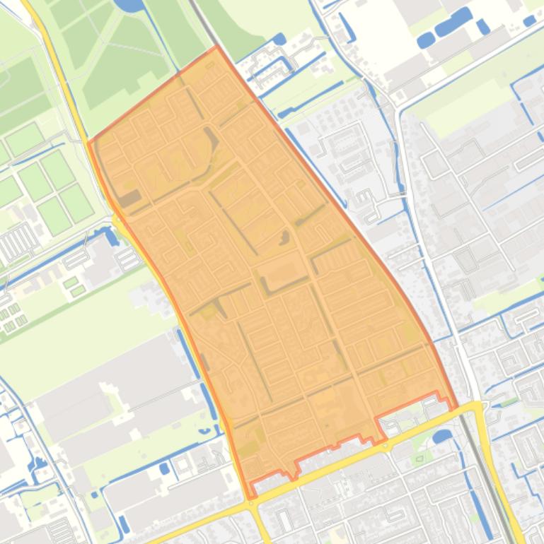 Kaart van de buurt Pijnacker Noord.