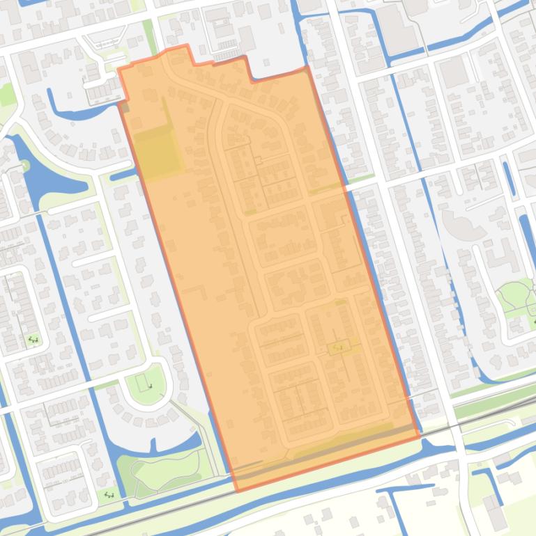Kaart van de buurt Plan West.