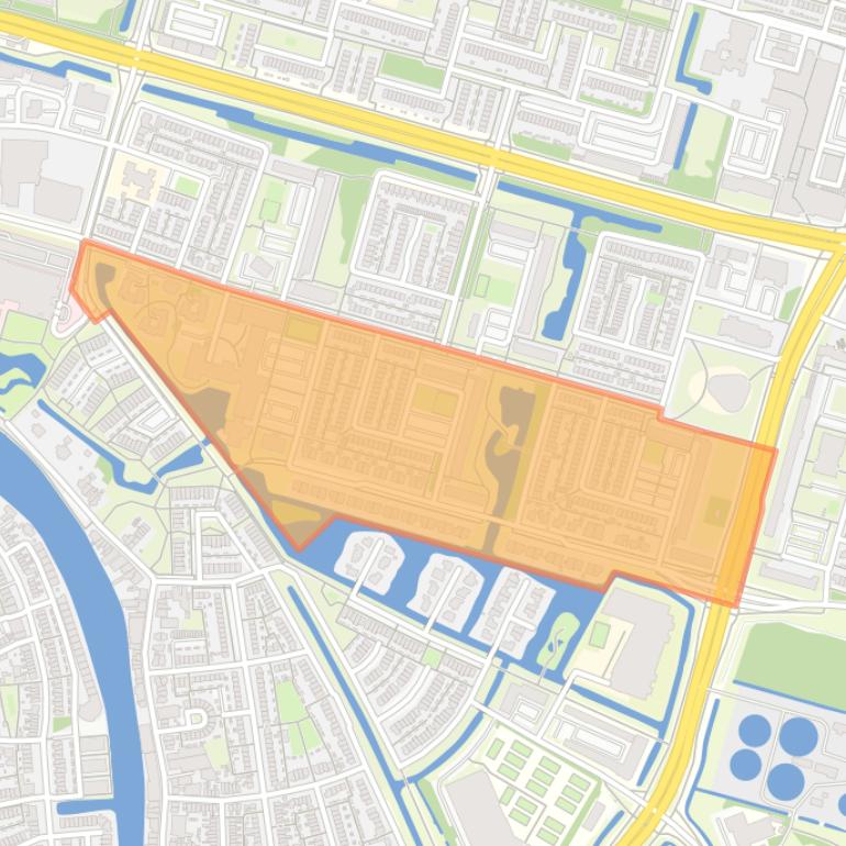 Kaart van de Planetenbuurt-Zuid.