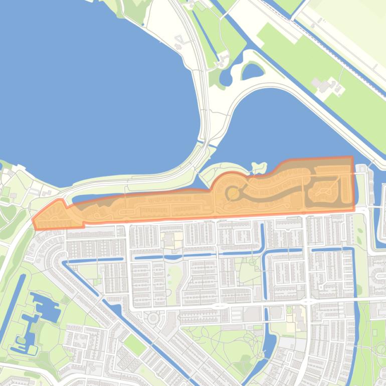 Kaart van de Plannenbuurt-Zuid.