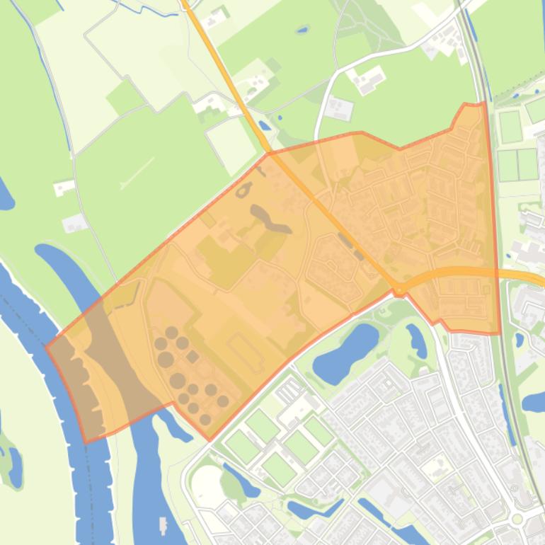 Kaart van de buurt Platvoet.