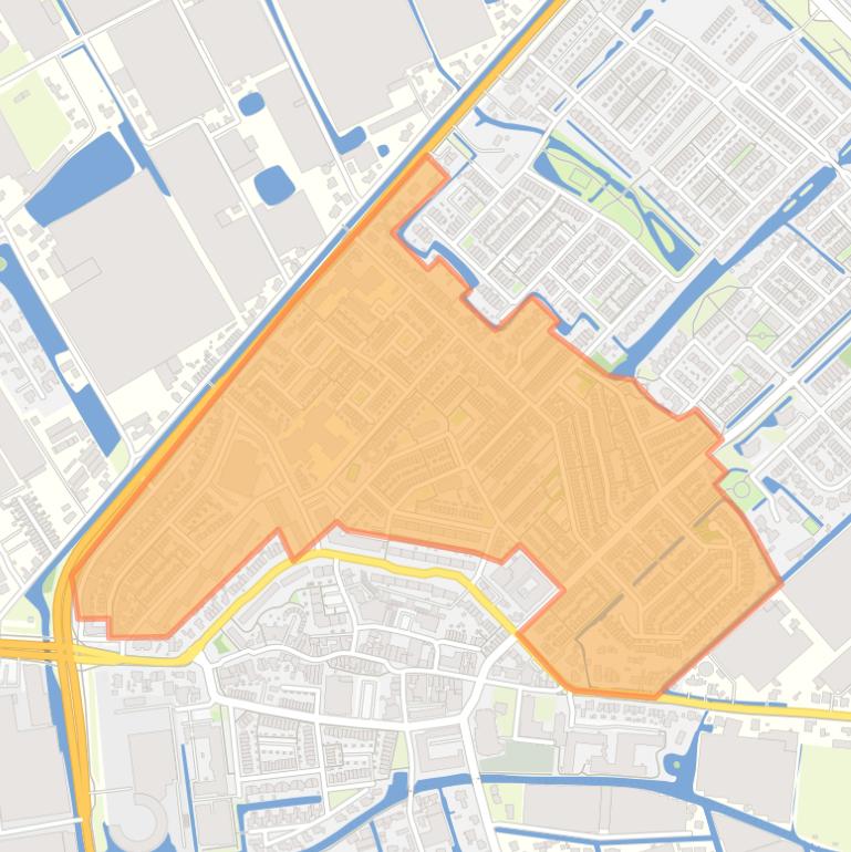 Kaart van de buurt Poeldijk Noord.