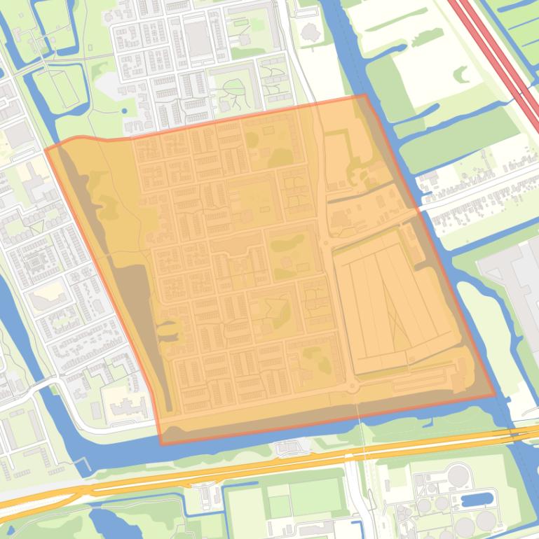 Kaart van de buurt Poelenburg Zuid.