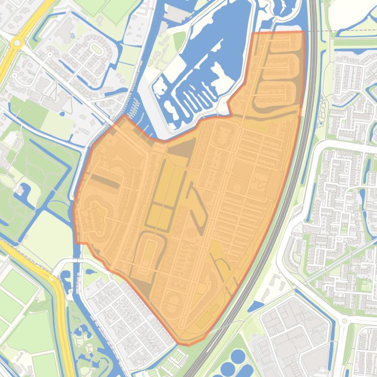 Kaart van de buurt Poelgeest.